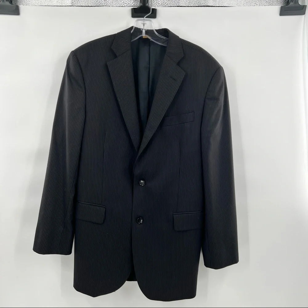Brooks Brothers blue pin striped suit jacket blazer size 40R